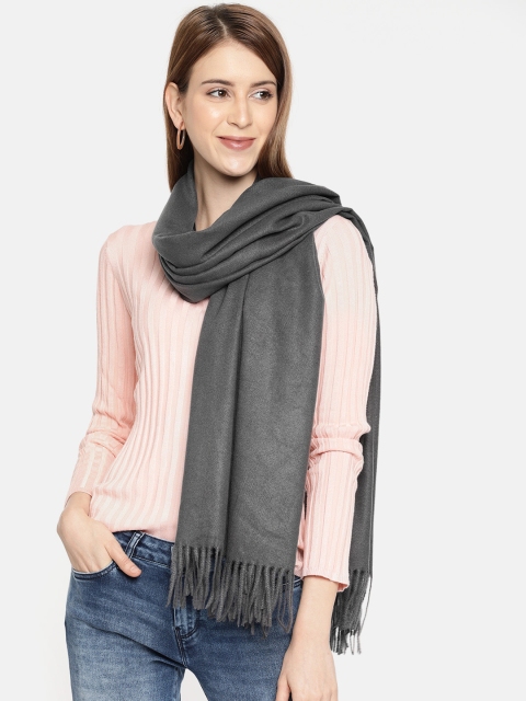 

Ayesha Women Charcoal Grey Solid Scarf