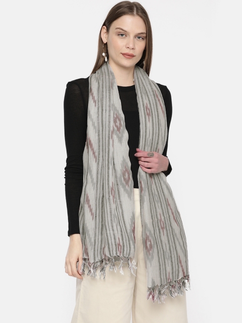 

Ayesha Grey Self-Design Scarf