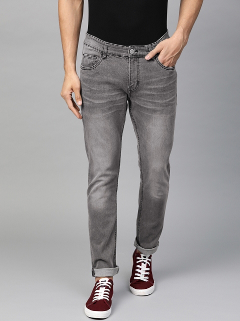 

Metronaut Men Charcoal Grey Skinny Fit Mid-Rise Clean Look Stretchable Jeans