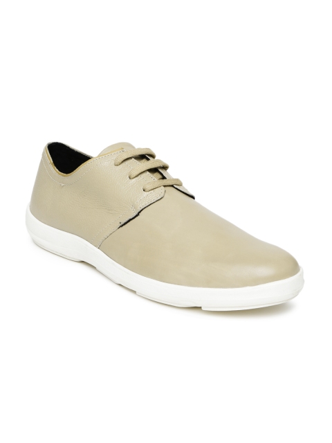 

Roadster Men Beige Leather Casual Shoes