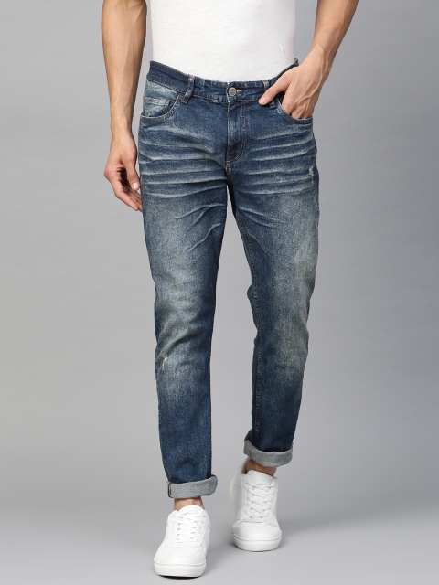 

Metronaut Men Blue Slim Fit Mid-Rise Low Distress Stretchable Jeans