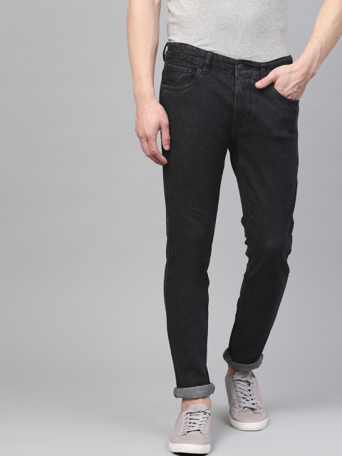 

Metronaut Men Black Slim Fit Mid-Rise Clean Look Stretchable Jeans