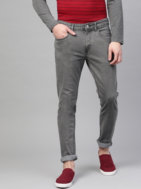 

Metronaut Men Grey Slim Fit Mid-Rise Clean Look Stretchable Jeans