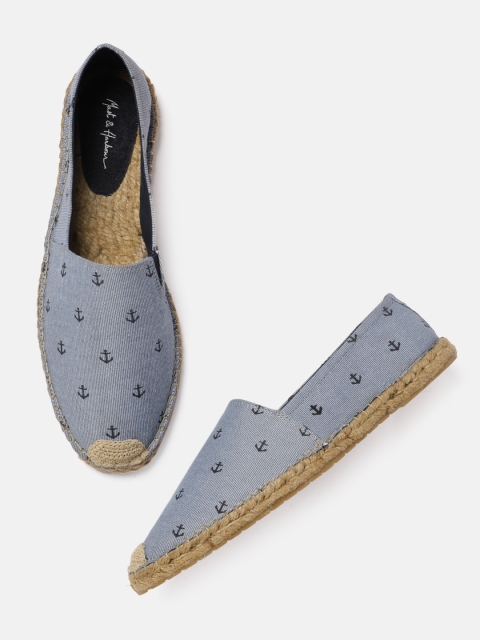 

Mast & Harbour Men Blue Printed Espadrilles