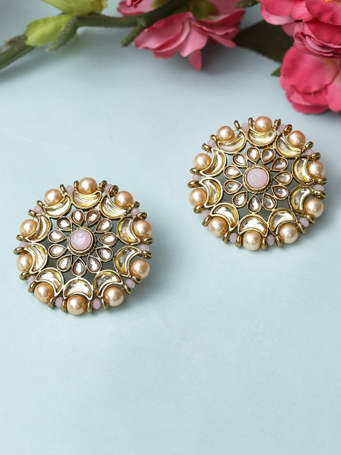 

Rubans Gold-Plated Classic Kundan Stone Studs