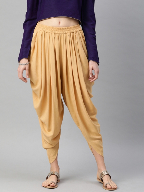 

Alena Women Beige Solid Dhoti Pants