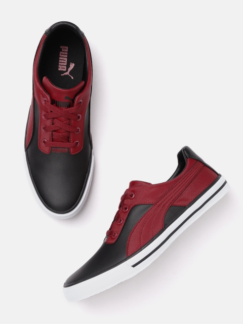 

Puma Unisex Black & Maroon Colourblocked Slyde Chrome PU IDP Sneakers