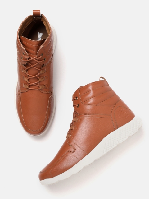 

Roadster Men Tan Brown Solid Mid-Top Sneakers