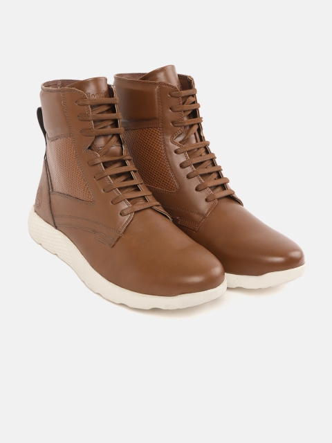 

Roadster Men Brown Solid Mid-Top Sneakers