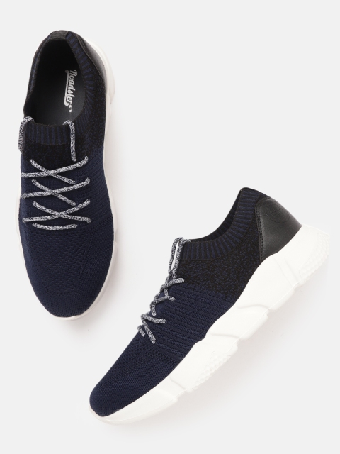

Roadster Men Navy Blue Solid Sneakers