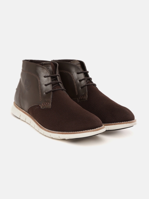 

Roadster Men Coffee Brown Solid Mid-Top Derbys
