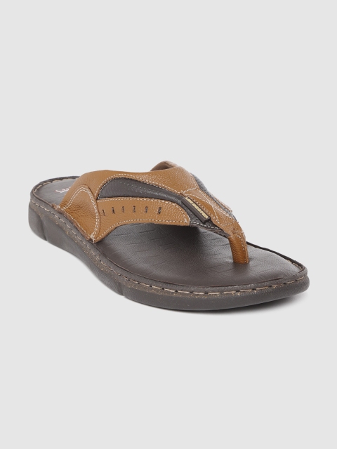 

Lee Cooper Men Tan Brown Colourblocked Leather Sandals