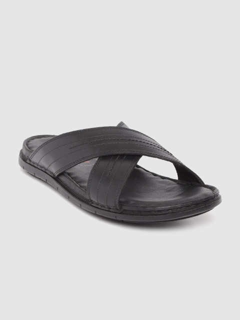 

Lee Cooper Men Black Leather Comfort Sandals