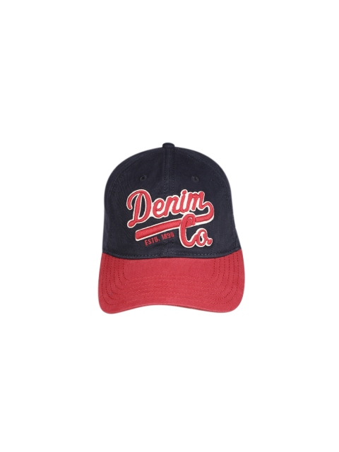 

U.S. Polo Assn. Men Navy Blue & Red Embroidered Baseball Cap