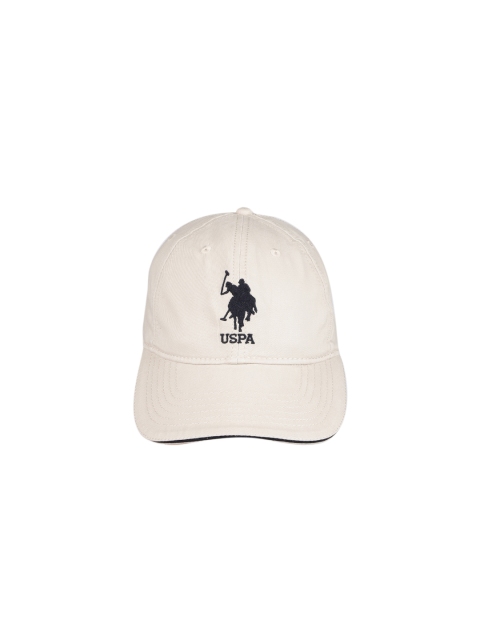

U.S. Polo Assn. Men Cream-Coloured Solid Baseball Cap