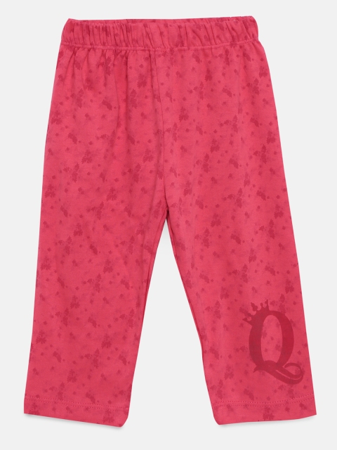 

Aomi Girls Pink Printed Leggings