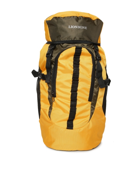 

LIONBONE Kids Yellow & Olive Green Colourblocked Rucksack