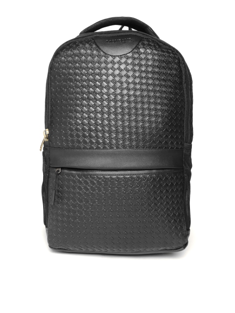 

LIONBONE Unisex Black Textured Laptop Backpack