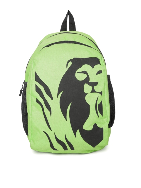 

LIONBONE Kids Green & Black Graphic Printed Backpack