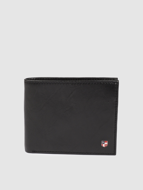 

U.S. Polo Assn. Men Black Solid Leather Two Fold Wallet