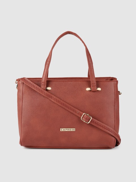 

Caprese Brown Textured Handheld Bag