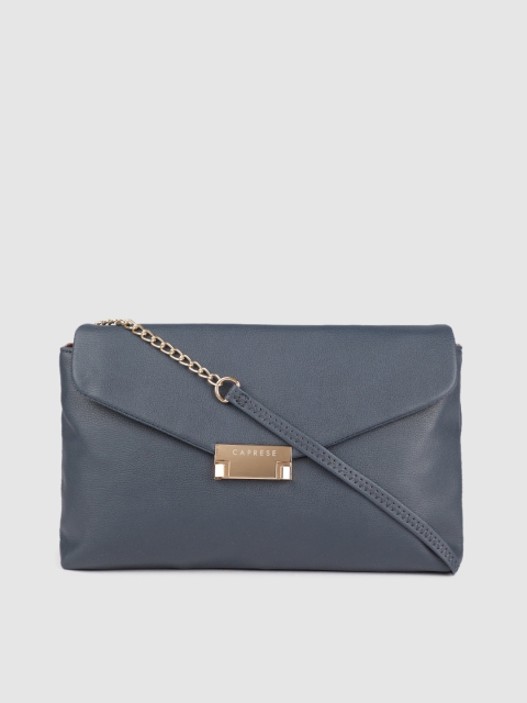 

Caprese Navy Blue Solid Sling Bag
