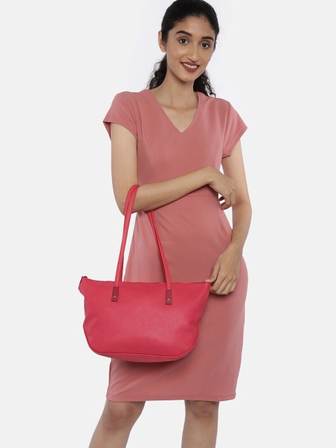 

Caprese Pink Solid Shoulder Bag