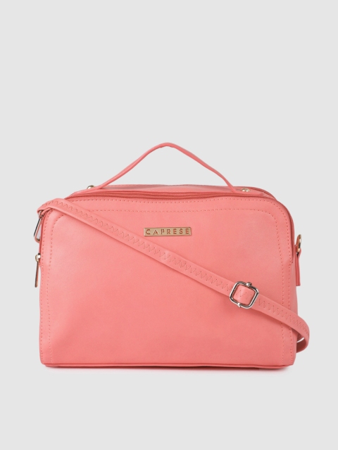 

Caprese Pink Solid Sling Bag