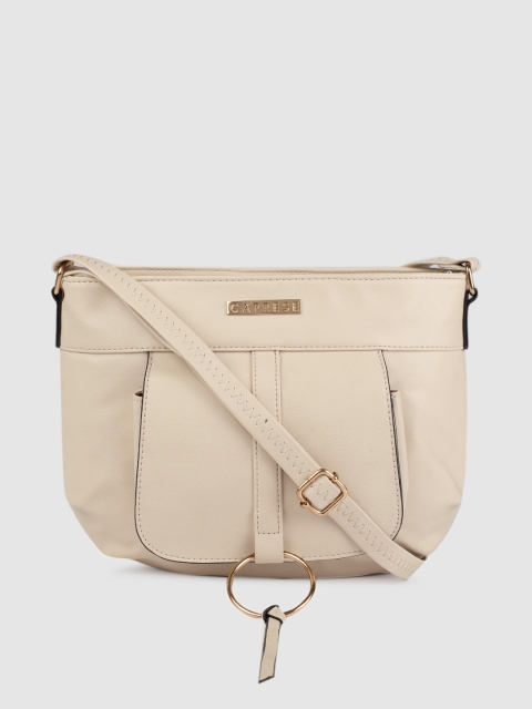 

Caprese Beige Solid Sling Bag