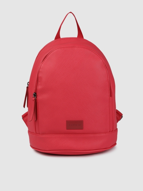 

Caprese Women Pink Solid Backpack