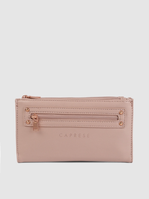 

Caprese Women Pink Solid Two Fold Wallet