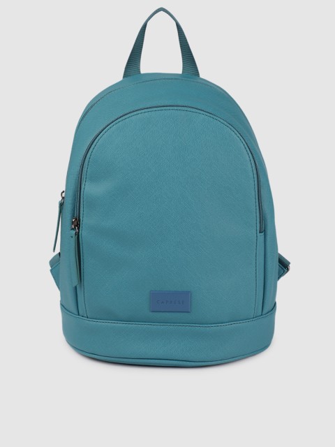 

Caprese Women Teal Blue Solid Backpack