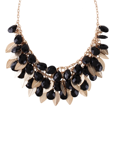 

Shining Diva Gold-Toned & Black Necklace