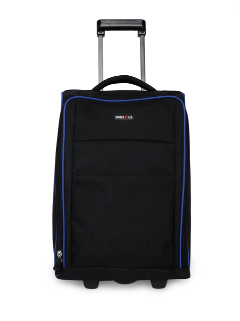 

Bags.R.us Unisex Black & Blue 34L Softsided Cabin Trolley Bag