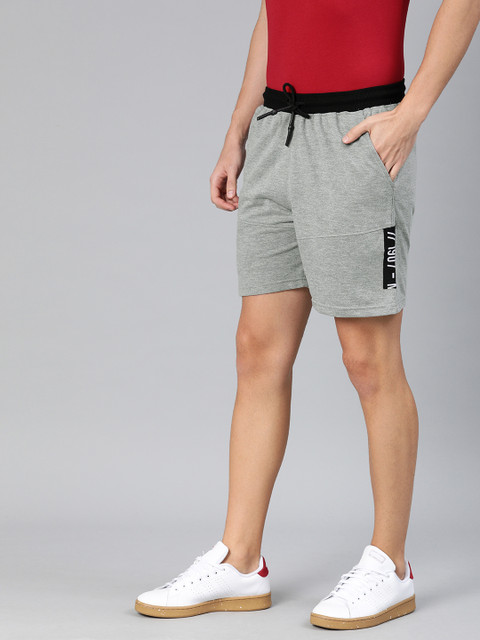 

Metronaut Men Grey Melange Solid Regular Fit Sports Shorts