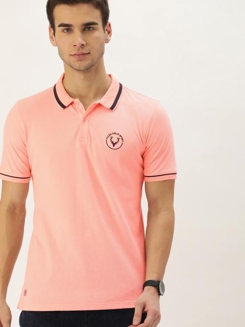 

Allen Solly Sport Men Pink Solid Polo Collar T-shirt