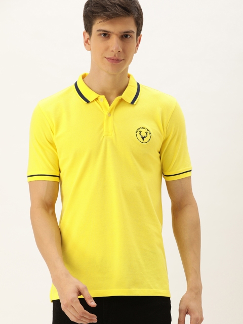 

Allen Solly Sport Men Yellow Solid Polo Collar T-shirt