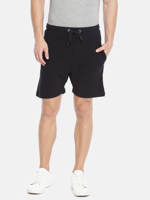 

Pepe Jeans Men Black Self Design Ski Slim Fit Athleisure Regular Shorts