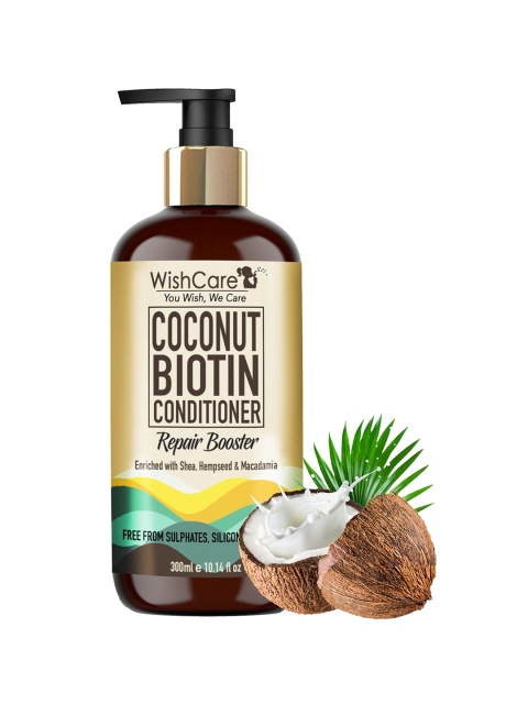 

WishCare Unisex Coconut Biotin Repair Booster Conditioner 300ml, Brown