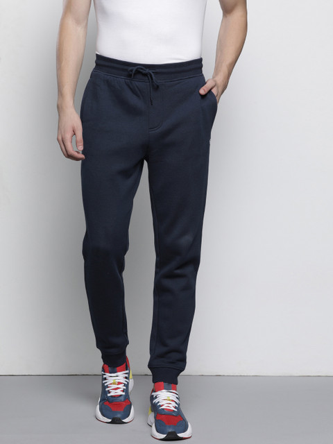 

Tommy Hilfiger Men Navy Blue Solid Straight Fit Joggers