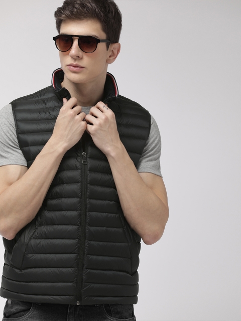 

Tommy Hilfiger Men Black Solid Puffer Jacket