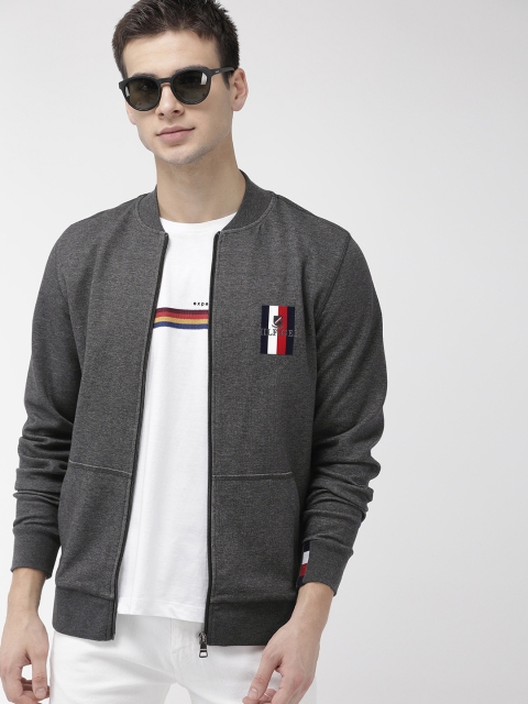 

Tommy Hilfiger Men Charcoal Grey Solid Sweatshirt