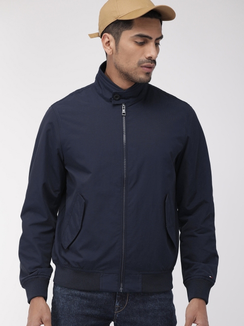 

Tommy Hilfiger Men Navy Blue Solid Bomber Jacket