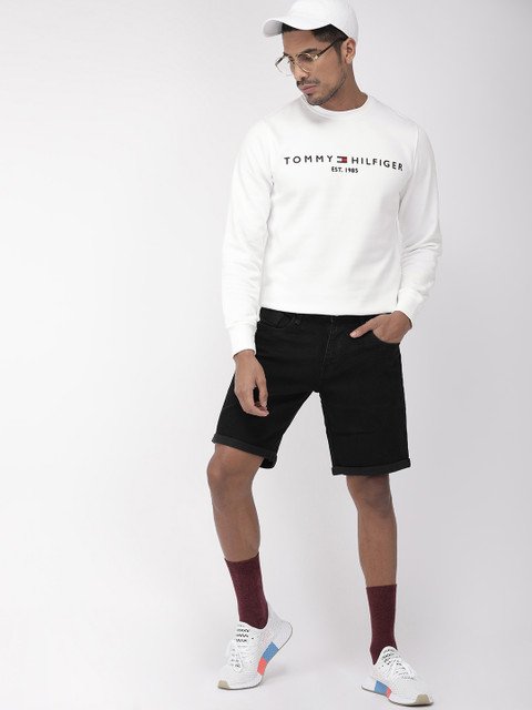 

Tommy Hilfiger Men White Embroidered Sweatshirt