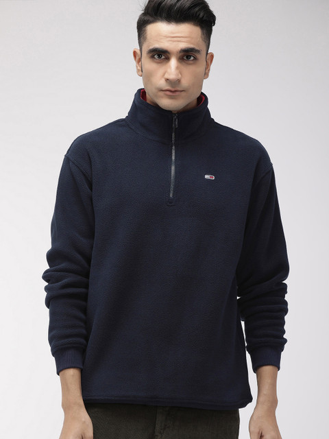 

Tommy Hilfiger Men Navy Blue Solid Sweatshirt