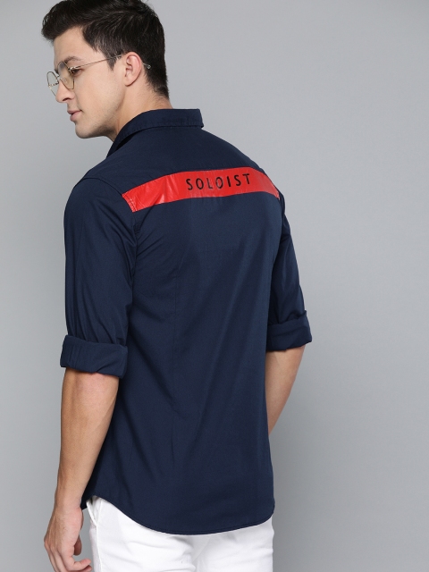 

Harvard Men Navy Blue Regular Fit Solid Casual Shirt