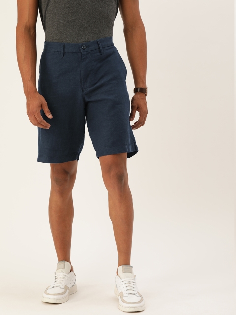 

GAP Men Navy Blue Solid Slim Fit Denim Shorts