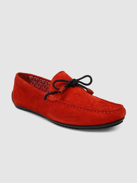 

V8 by Ruosh Men Red Siena Suede Loafers