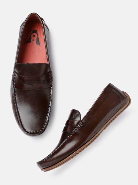 

V8 by Ruosh Men Brown Siena Leather Driving Shoes