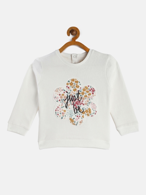 

Mango Kids Girls White Applique Detailed Sweatshirt